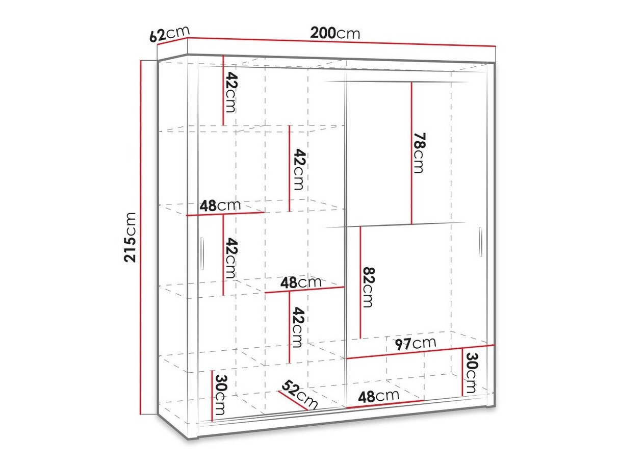 Kledingkast Catromi 108 (Wit)