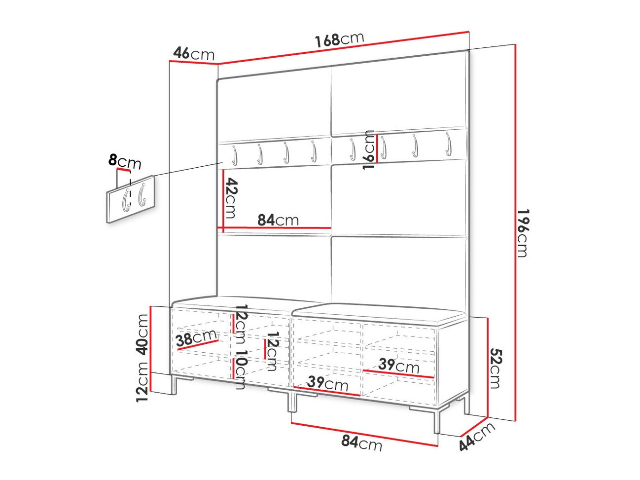 Gangmeubelset Tivsoa 101 (Wit)