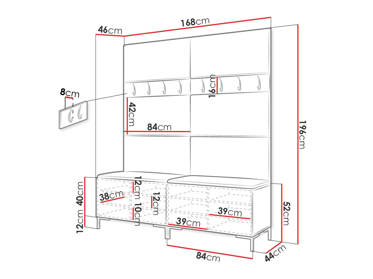 Gangmeubelset Tivsoa 101 (Zwart)