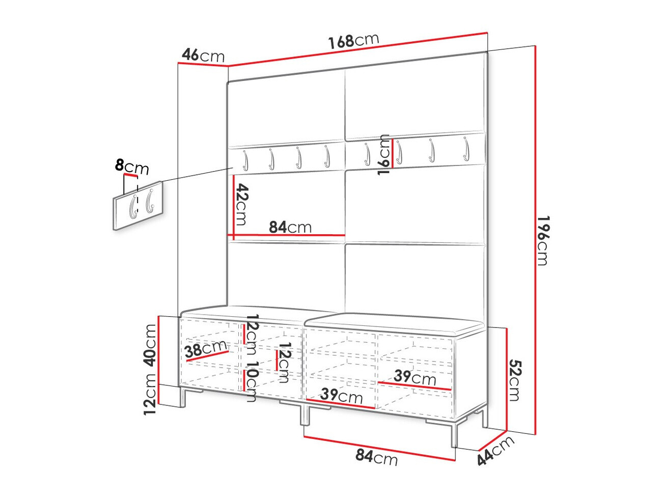 Gangmeubelset Tivsoa 101 (Zwart)