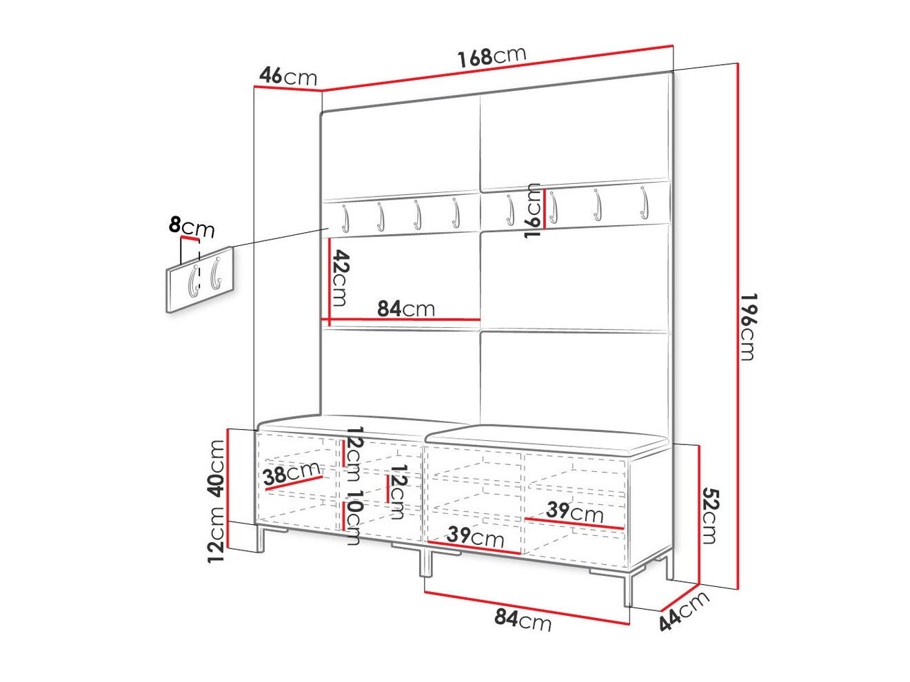 Gangmeubelset Tivsoa 101 (Zwart)