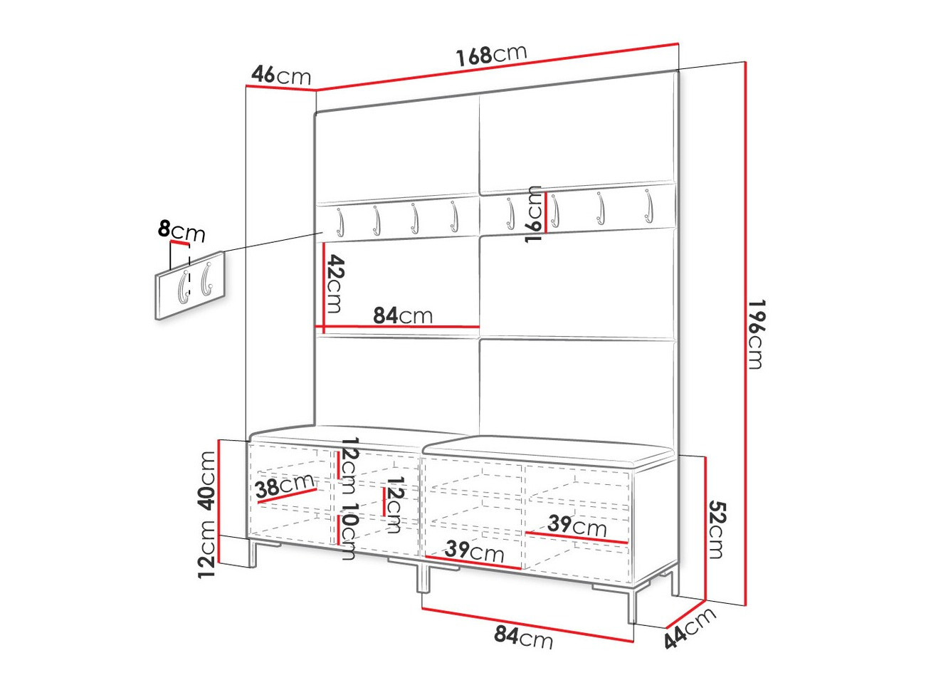 Gangmeubelset Tivsoa 101 (Zwart)