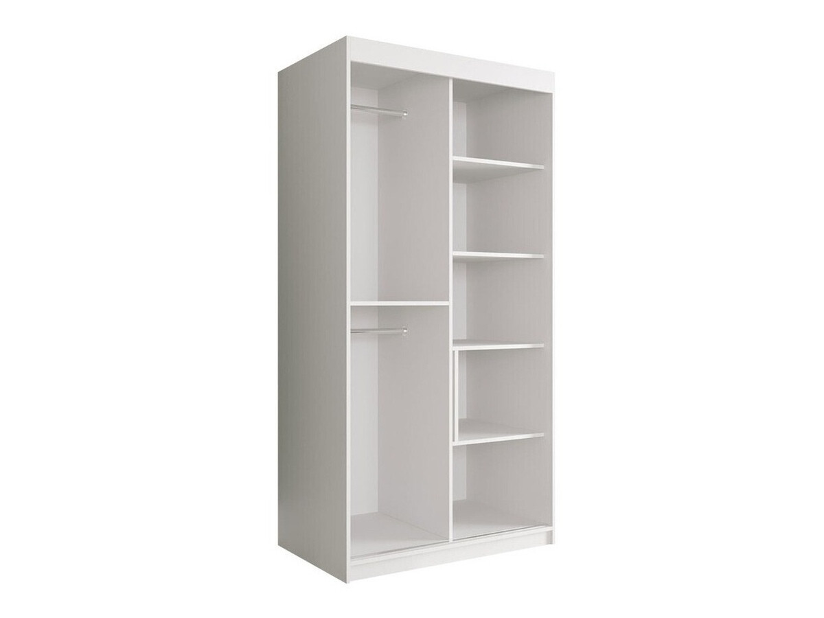 Kledingkast Hartford 252 (Mat wit + Wit marmer)