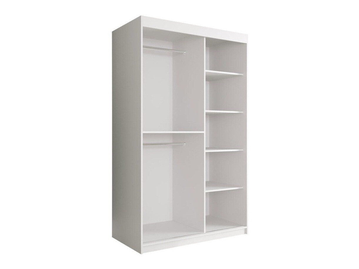 Kledingkast Hartford 259 (Matzwart + Zwart marmer)