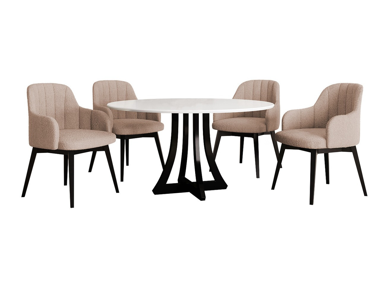 Eetkamerset Racine 137 (Zwart + Baloo 2072)