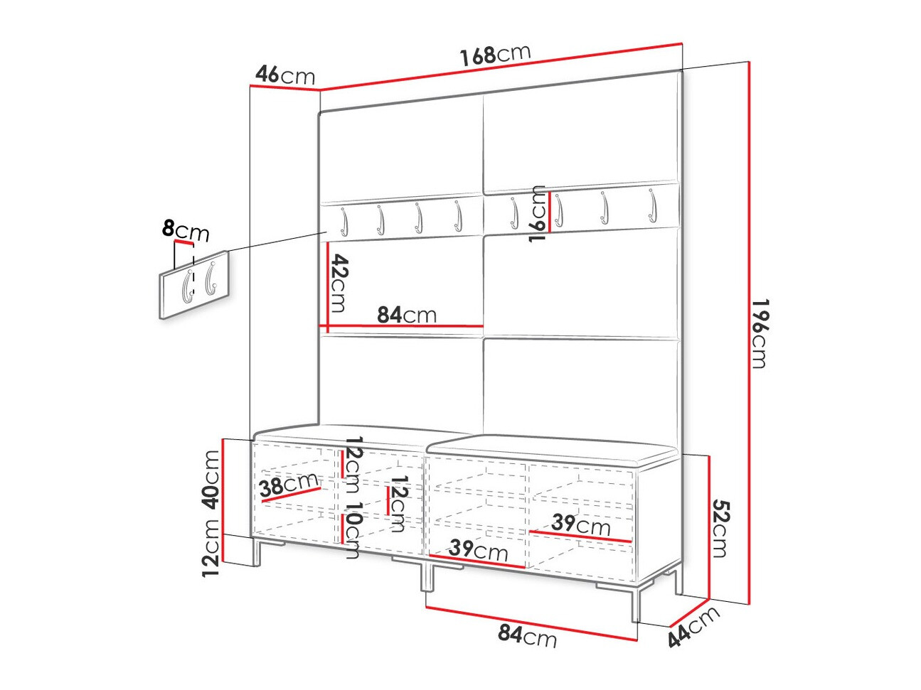 Gangmeubelset Tivsoa 101 (Craft eiken)