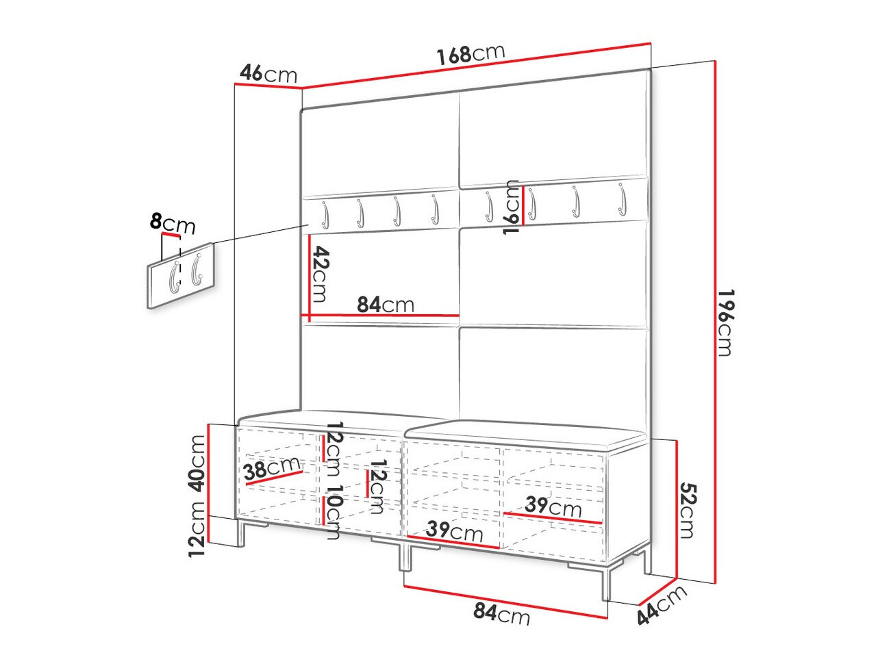 Gangmeubelset Tivsoa 101 (Craft eiken)