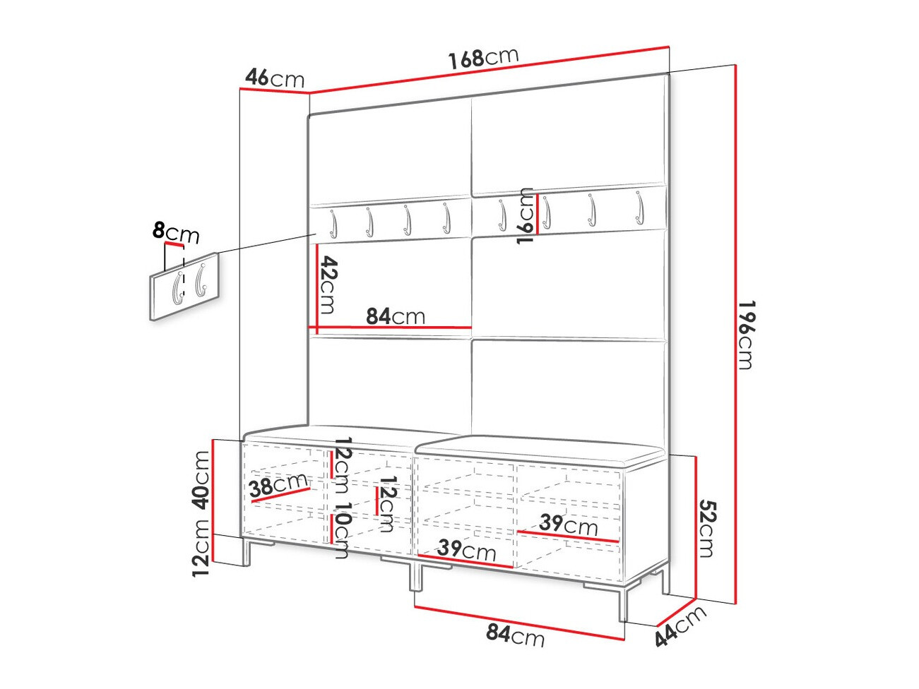 Gangmeubelset Tivsoa 101 (Craft eiken)
