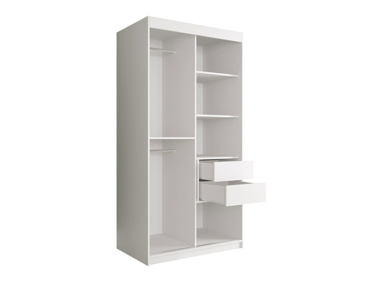 Kledingkast Hartford 246 (Matzwart + Zwart marmer)