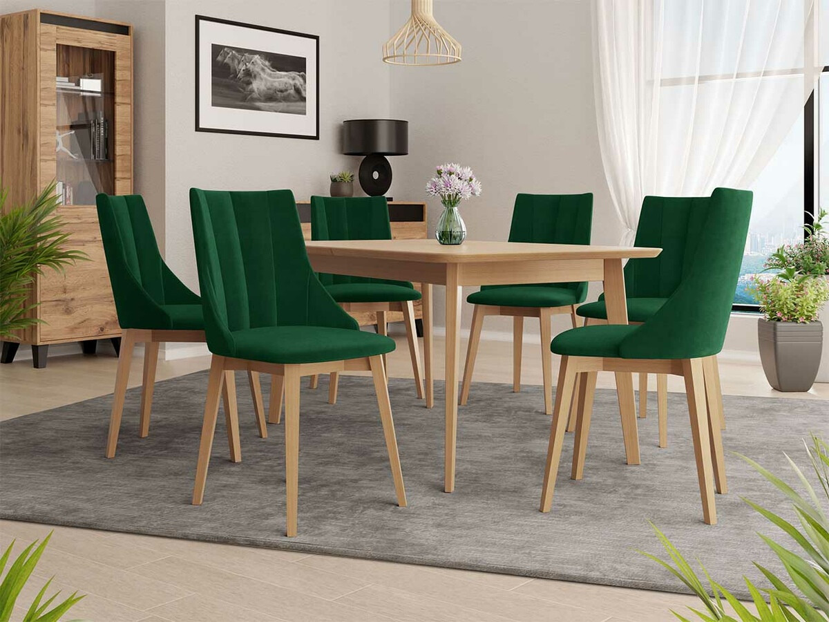 Eetkamerset Racine 139 (Bruin + Magic Velvet 2225)