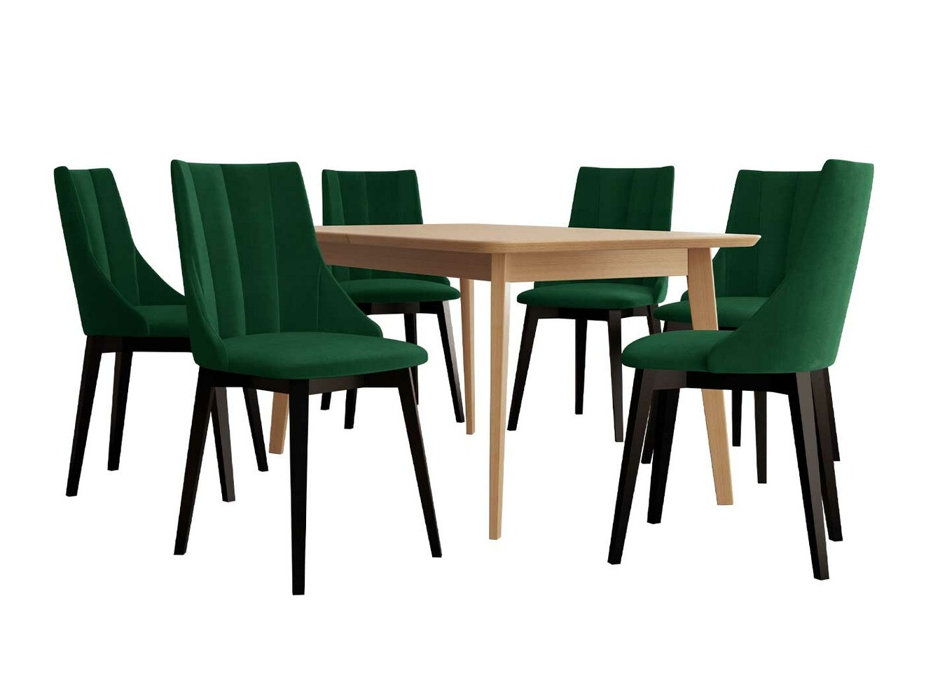 Eetkamerset Racine 139 (Zwart + Magic Velvet 2225)