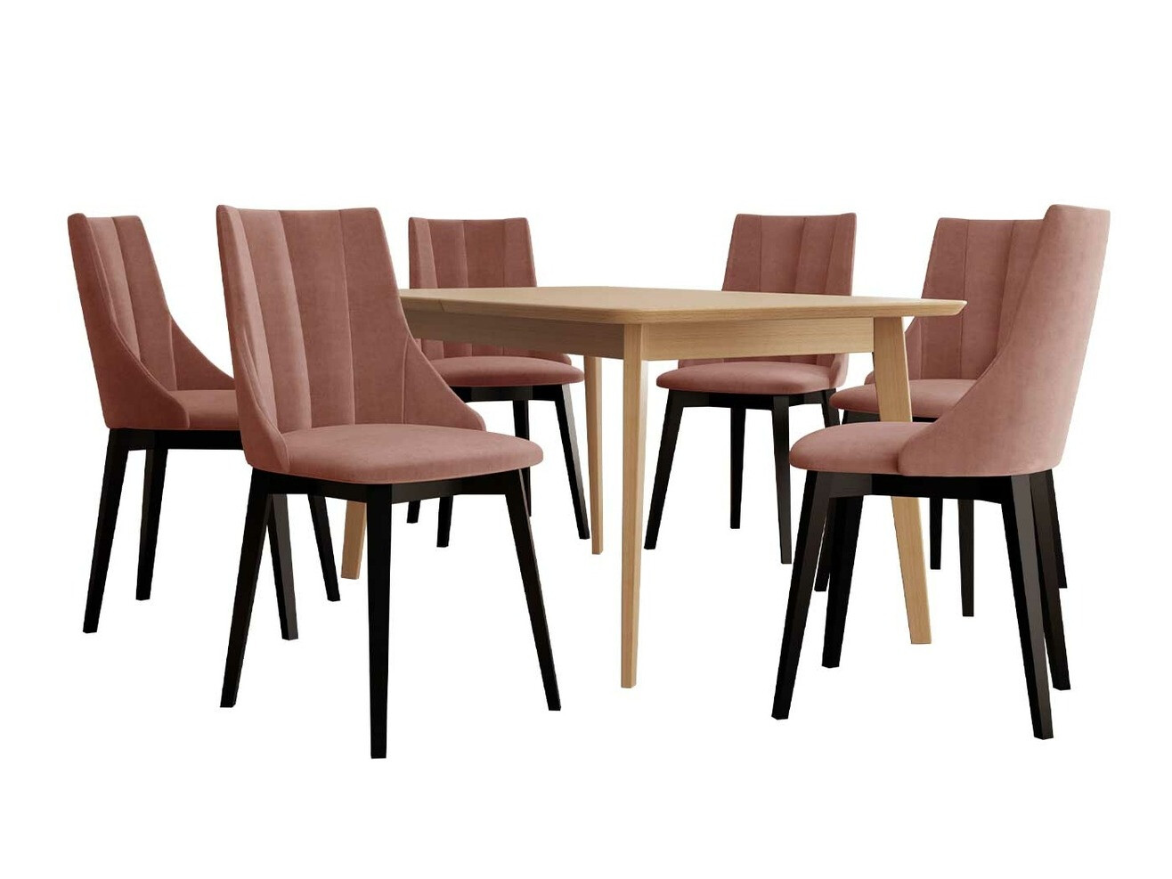 Eetkamerset Racine 139 (Zwart + Magic Velvet 2258)