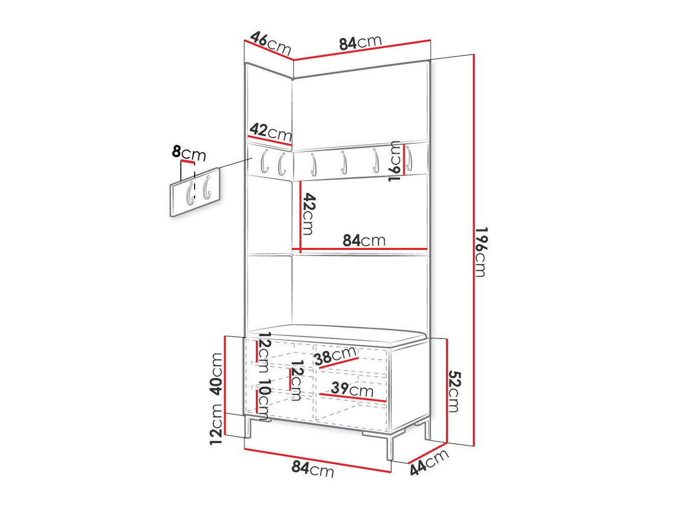 Gangmeubelset Tivsoa 103 (Craft eiken)