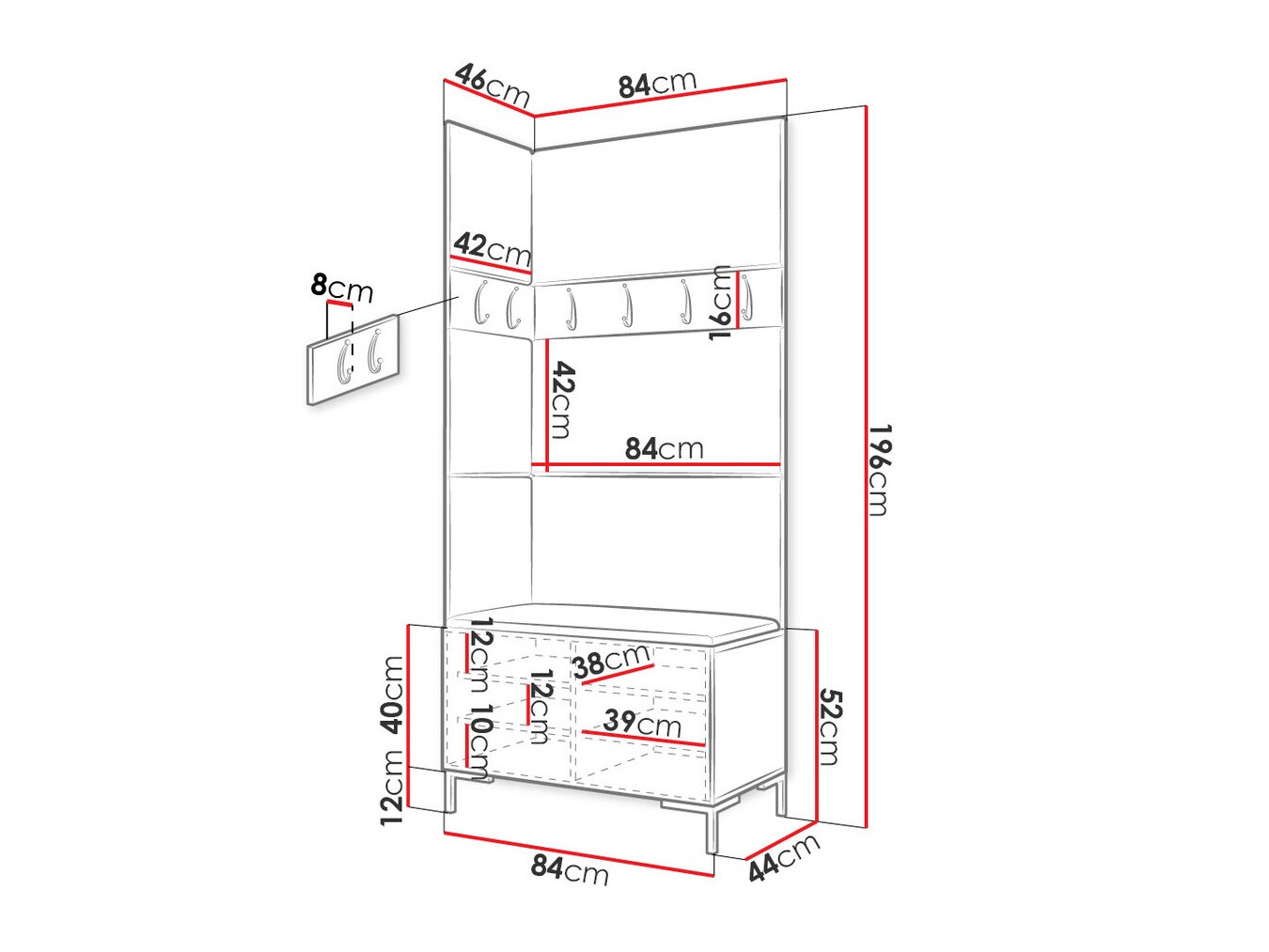 Gangmeubelset Tivsoa 103 (Zwart)