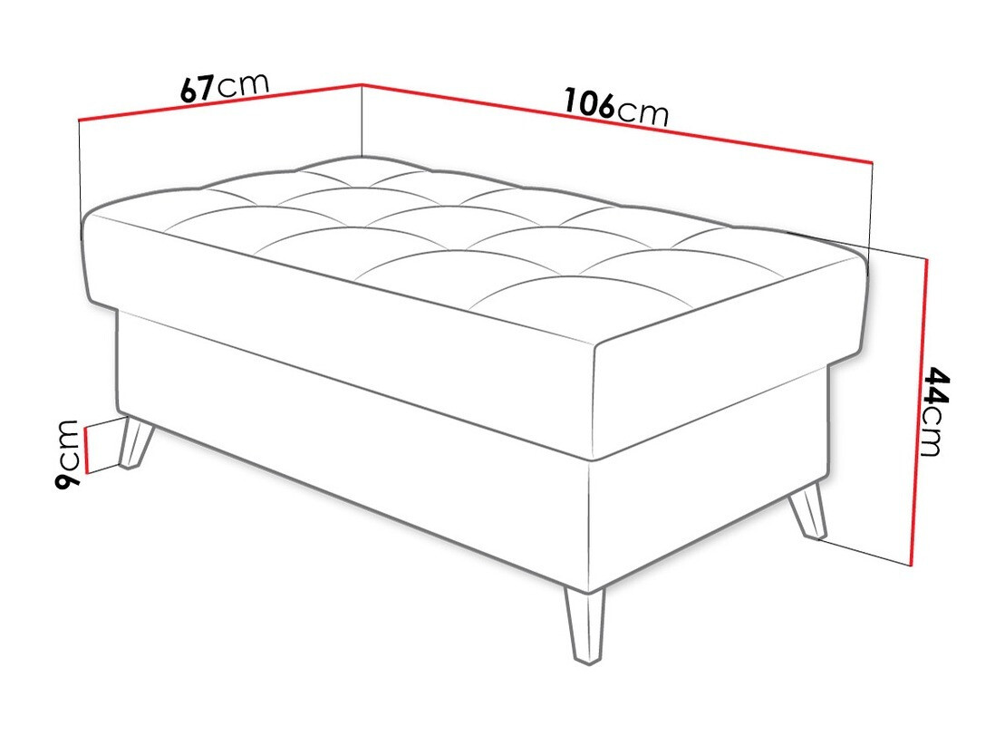 Gestoffeerde hocker Comfivo 236 (Fresh 13)