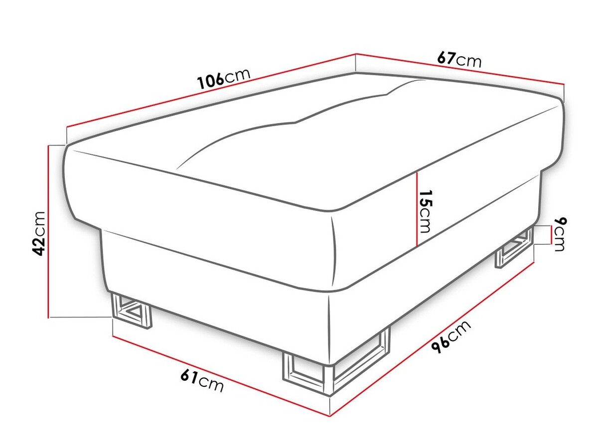 Gestoffeerde hocker Comfivo 238 (Soft 011 + Lux 06)