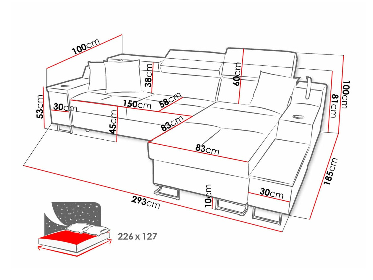 Hoekbank Sarasota 159 (Uttario Velvet 2955 + Uttario Velvet 2978)