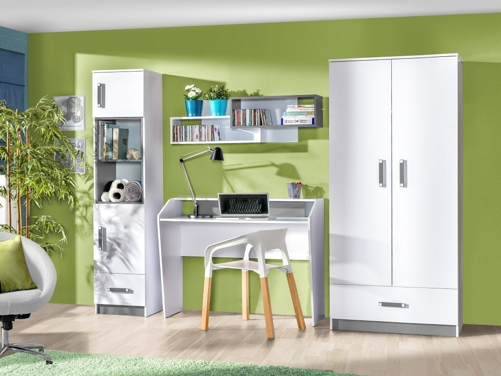 De reeks van de kinderkamer Lorlare 100 (Wit + Grijs)