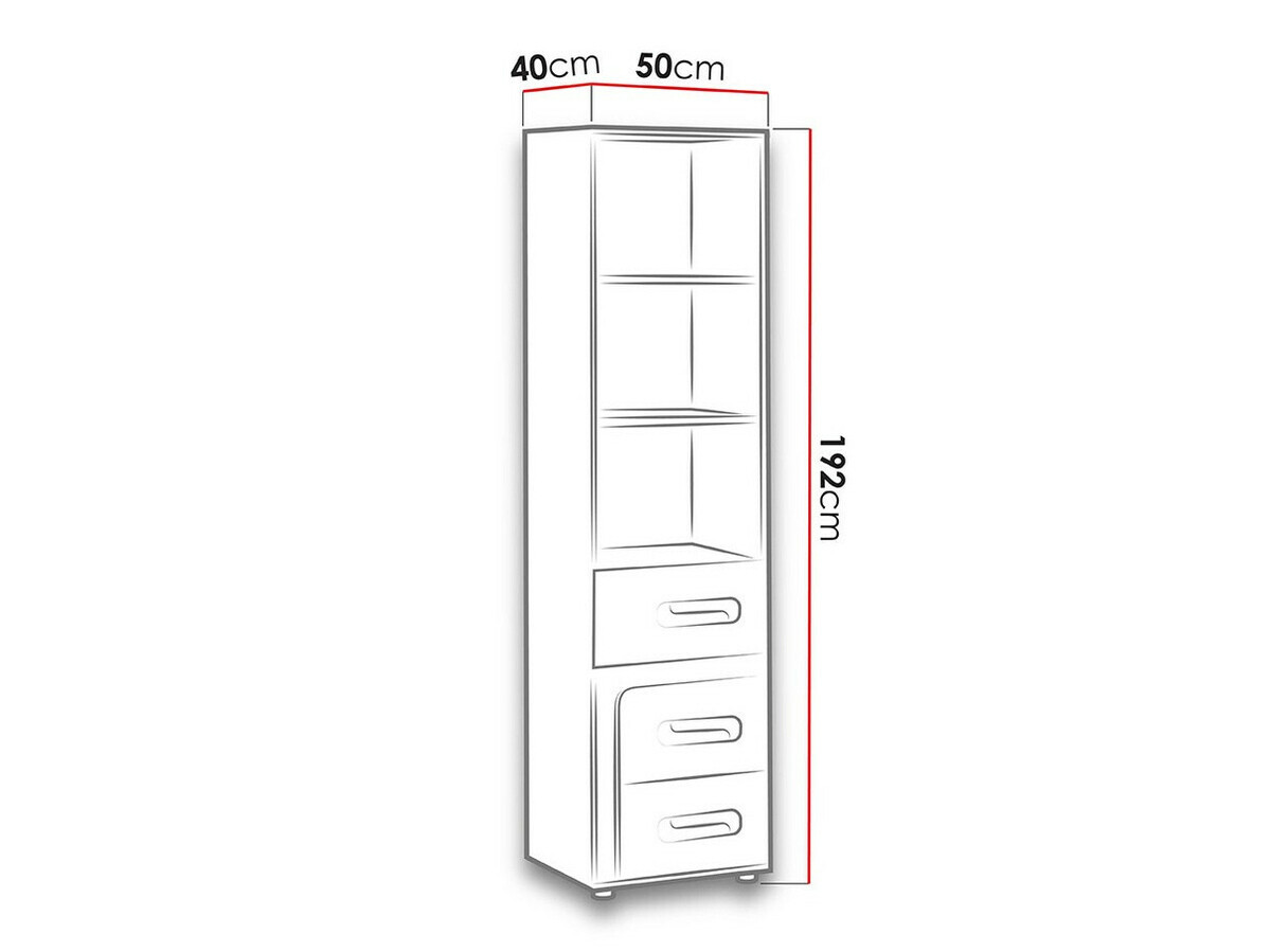 Boekenkast Levtala 105 (Antraciet + Wit)