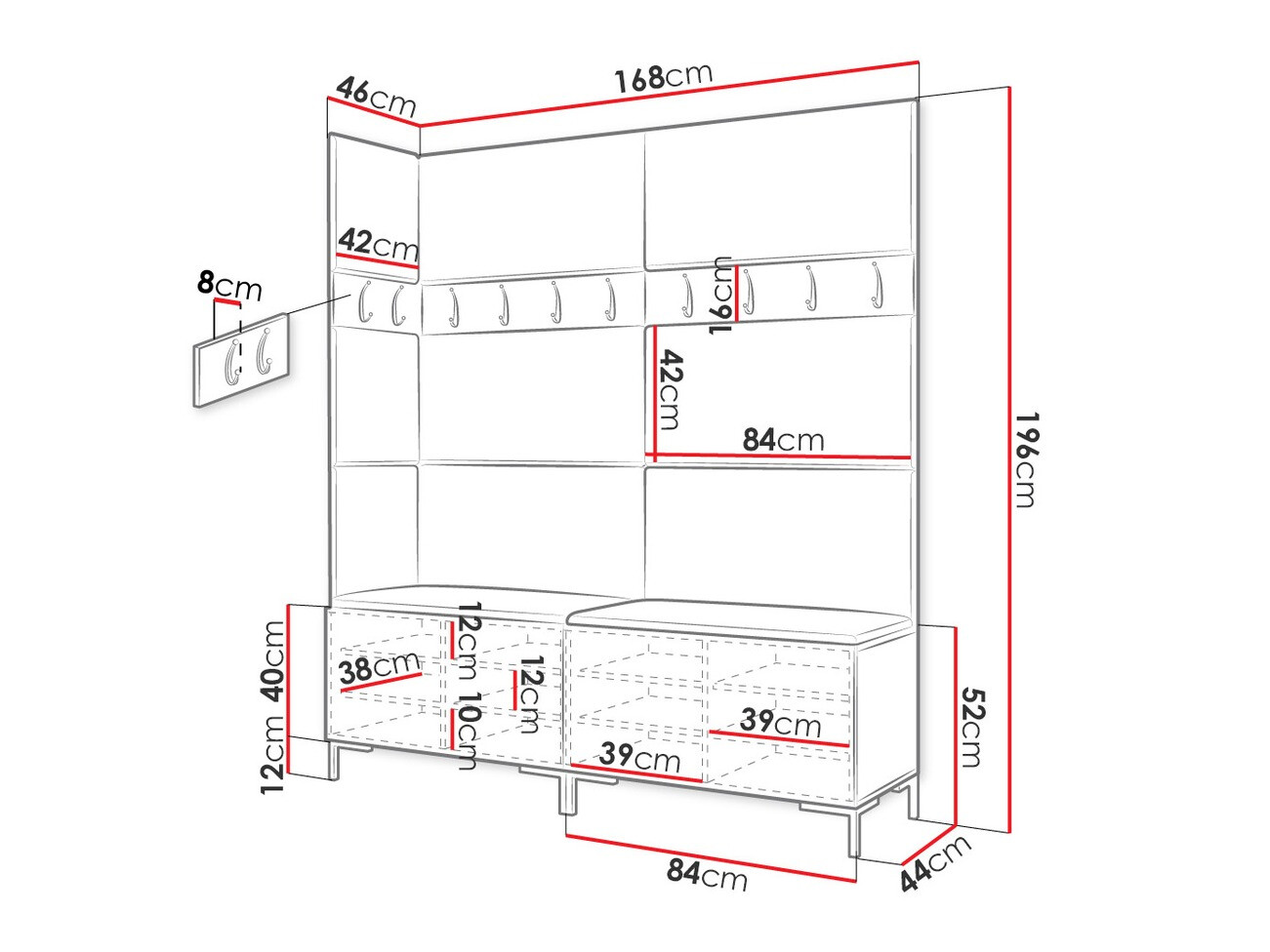 Gangmeubelset Nomal V (Eco leder Soft 017)