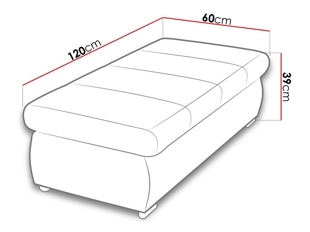 Gestoffeerde hocker Comfivo 123 (Soft 017 + Lux 06)