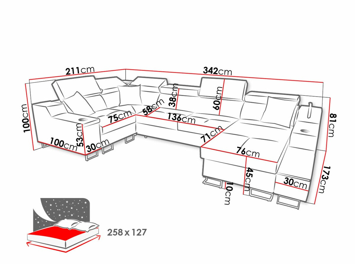 Hoekbank Sarasota 137 (Uttario Velvet 2980 + Uttario Velvet 2973)