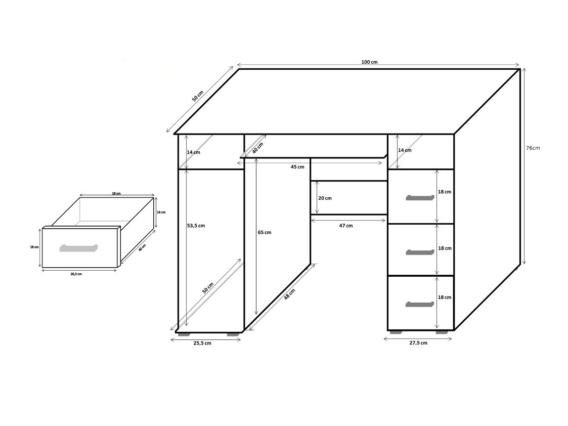 Bureau Cirevau 129 (Wit)