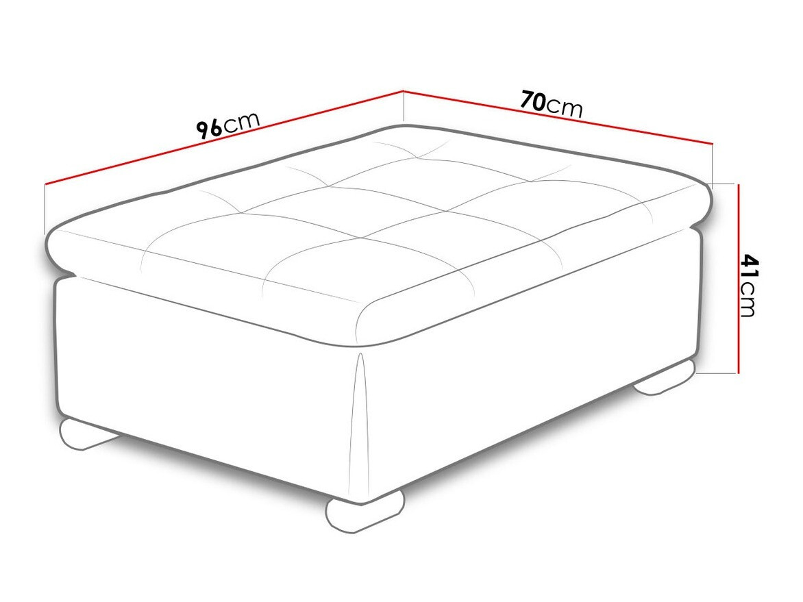 Gestoffeerde hocker Comfivo 118 (Soft 066 + Lawa 02)