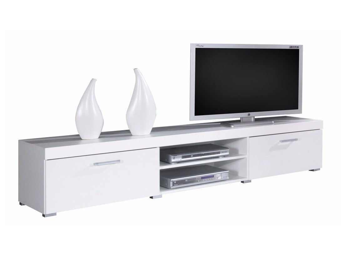TV-meubel Charlotte 211 (Wit + Glanzend wit)