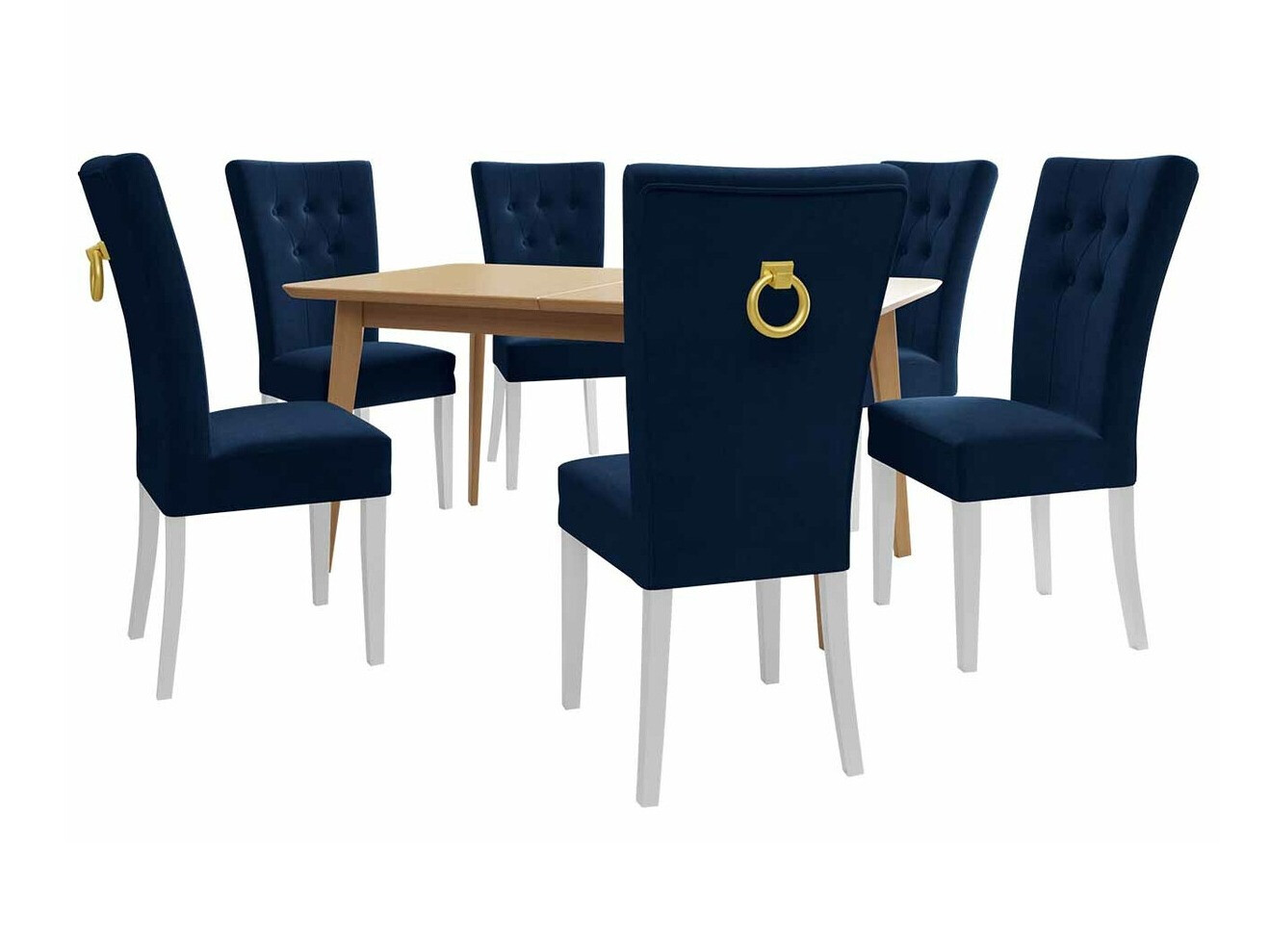 Eetkamerset Racine 144 (Zwart + Magic Velvet 2216)