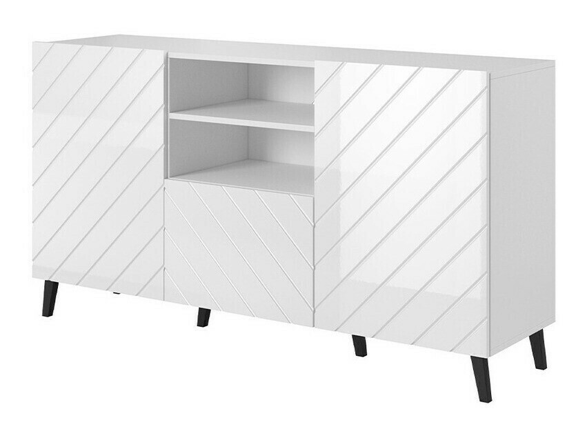 Ladekast Charlotte 143 (Wit + Glanzend wit)