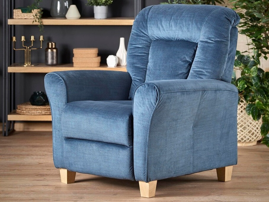 Relaxfauteuil Houston 848 (Blauw + Beuk)