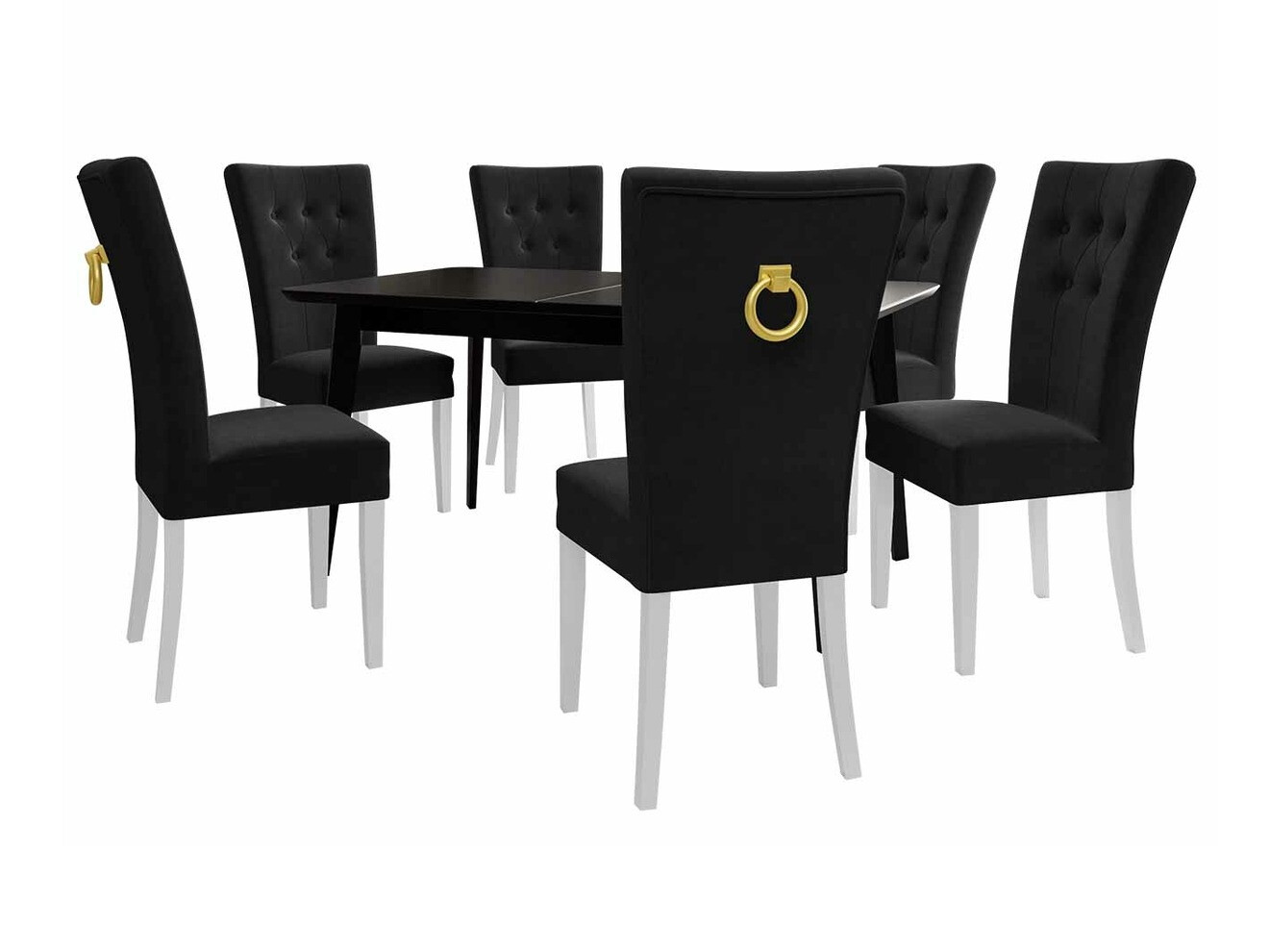 Eetkamerset Racine 144 (Wit + Magic Velvet 2219)