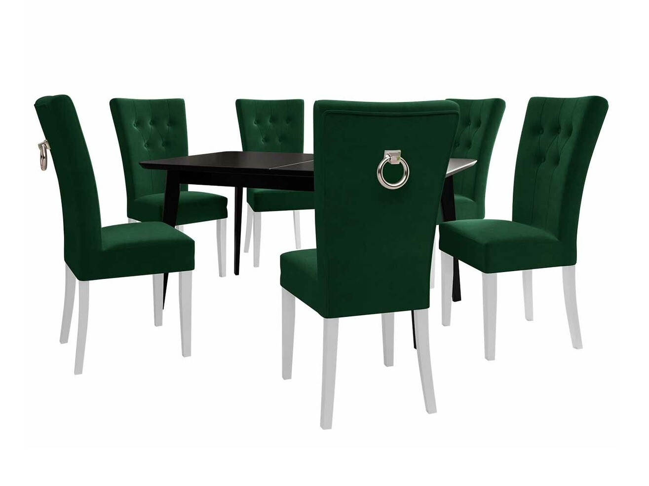 Eetkamerset Racine 144 (Wit + Magic Velvet 2225)