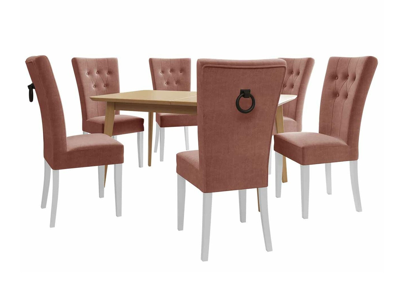 Eetkamerset Racine 144 (Wit + Magic Velvet 2258)