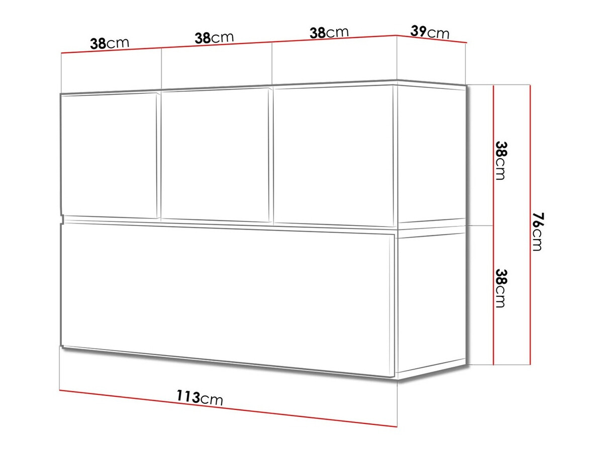Kasten set Corbele 118 (Zwart)