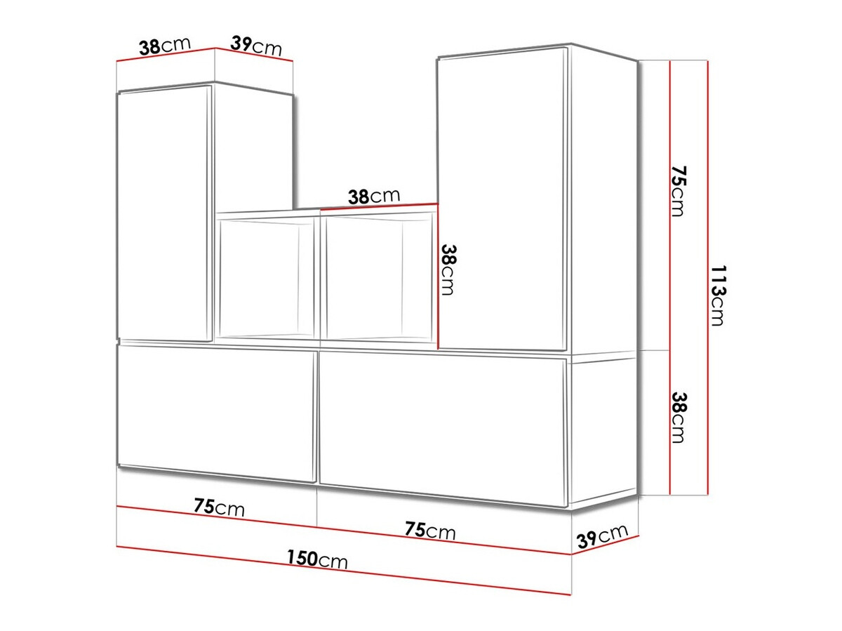 Kasten set Corbele 123 (Wit)