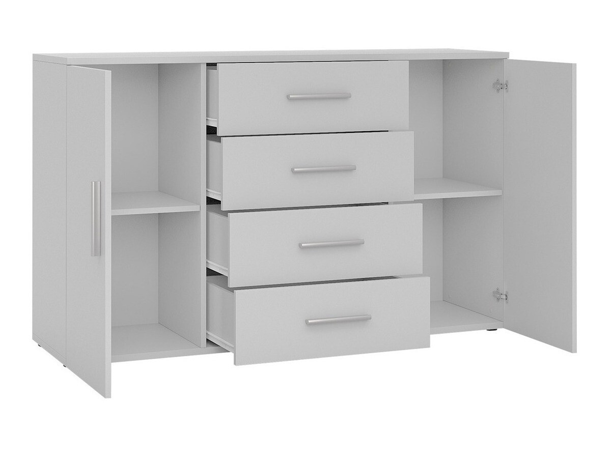 Ladekast Charlotte 118 (Wit + Glanzend wit)