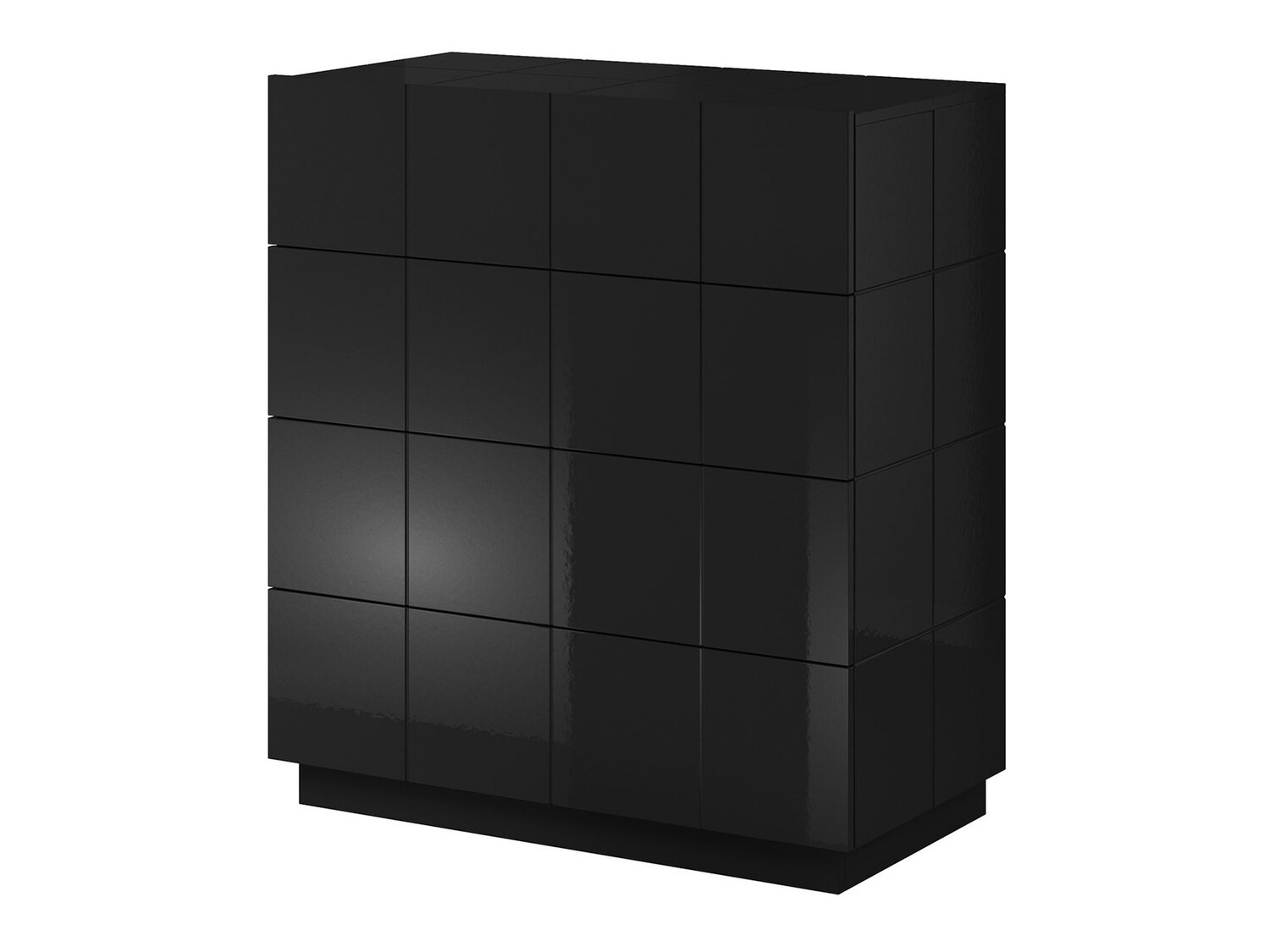 Ladekast Charlotte 133 (Glanzend zwart)