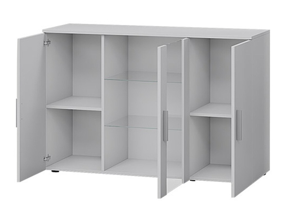 Dressoir Tornola 106 (Zwart + Glanzend zwart)