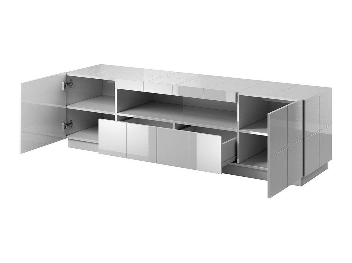 TV-meubel Charlotte 131 (Glanzend zwart)