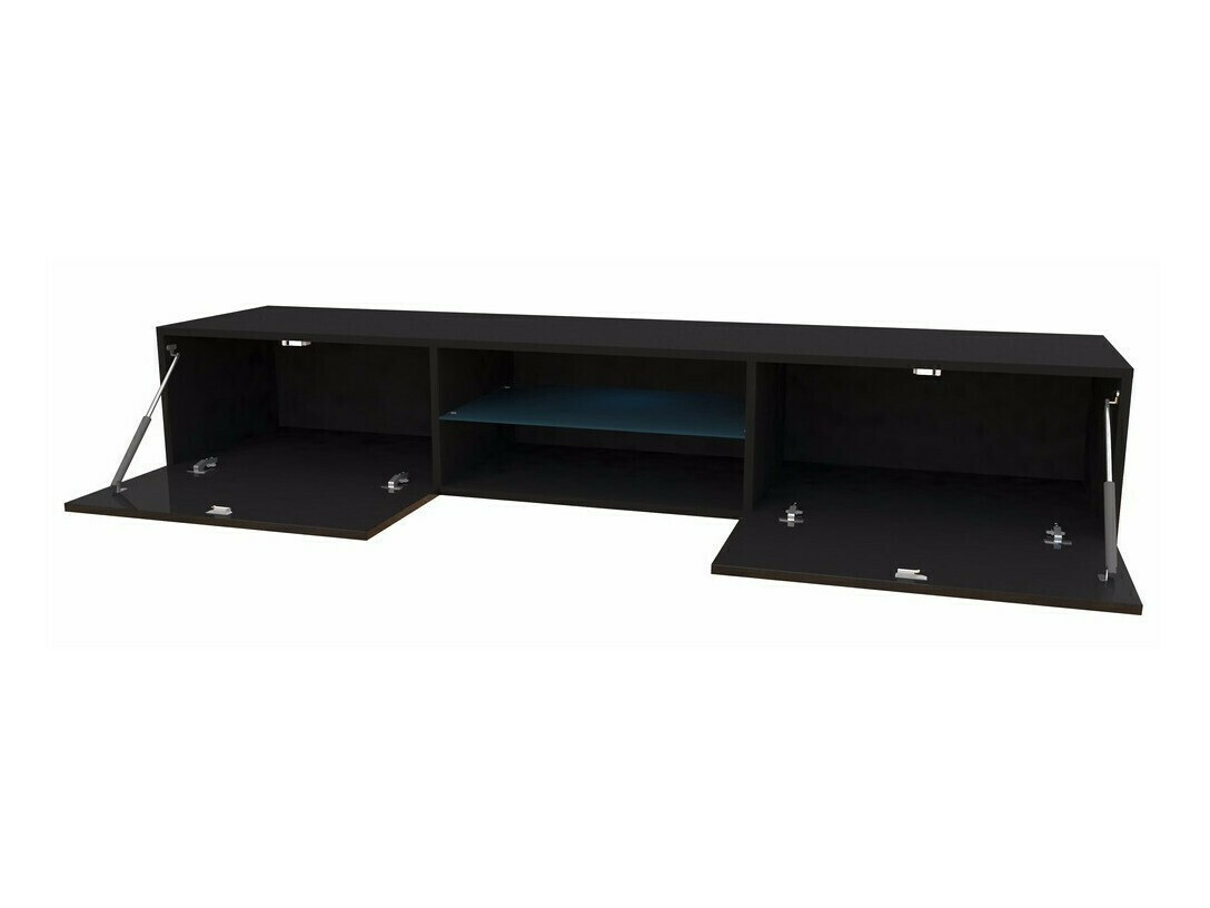 TV-meubel Venenou 124 (Wit + Glanzend wit)