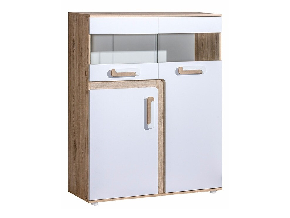 Dressoir Levtala 113 (Licht eiken + Wit)
