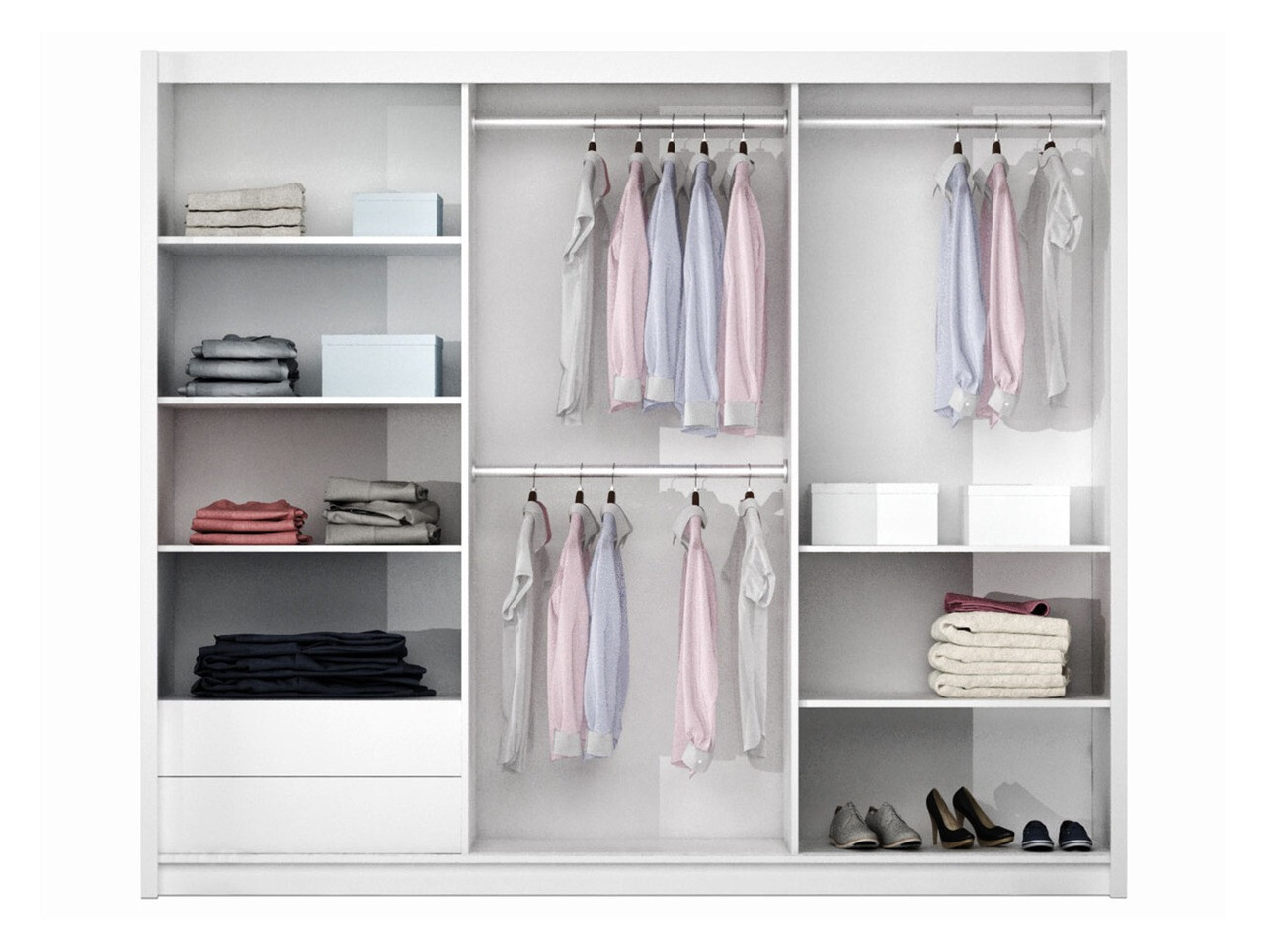 Kledingkast Honolulu 126 (Grafiet)