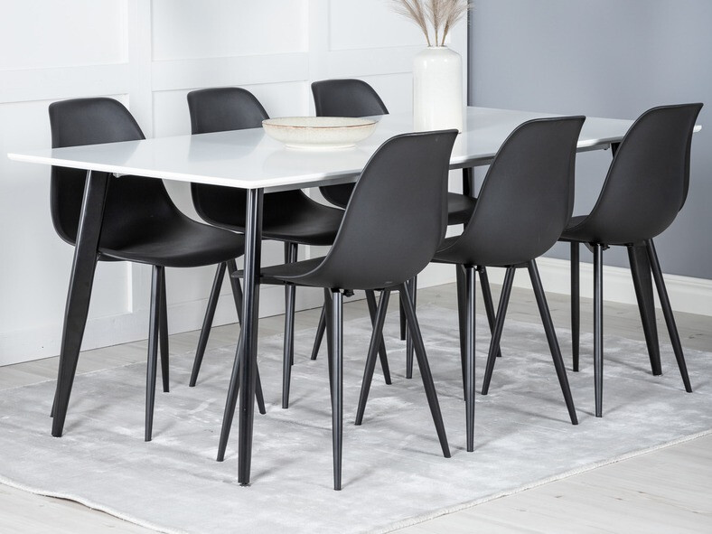 Tafel Dallas 127 (Wit + Zwart)