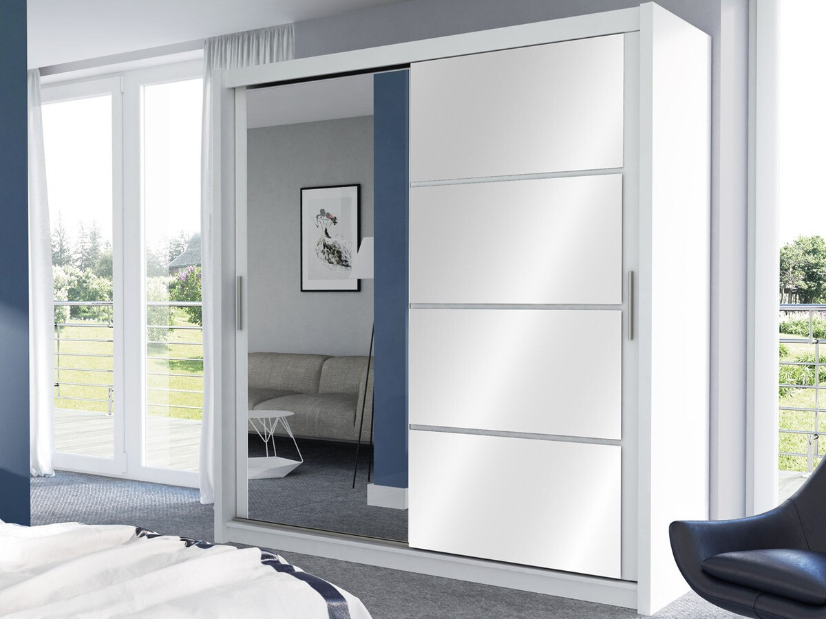 Kledingkast Honolulu 111 (Wit + Glanzend wit)