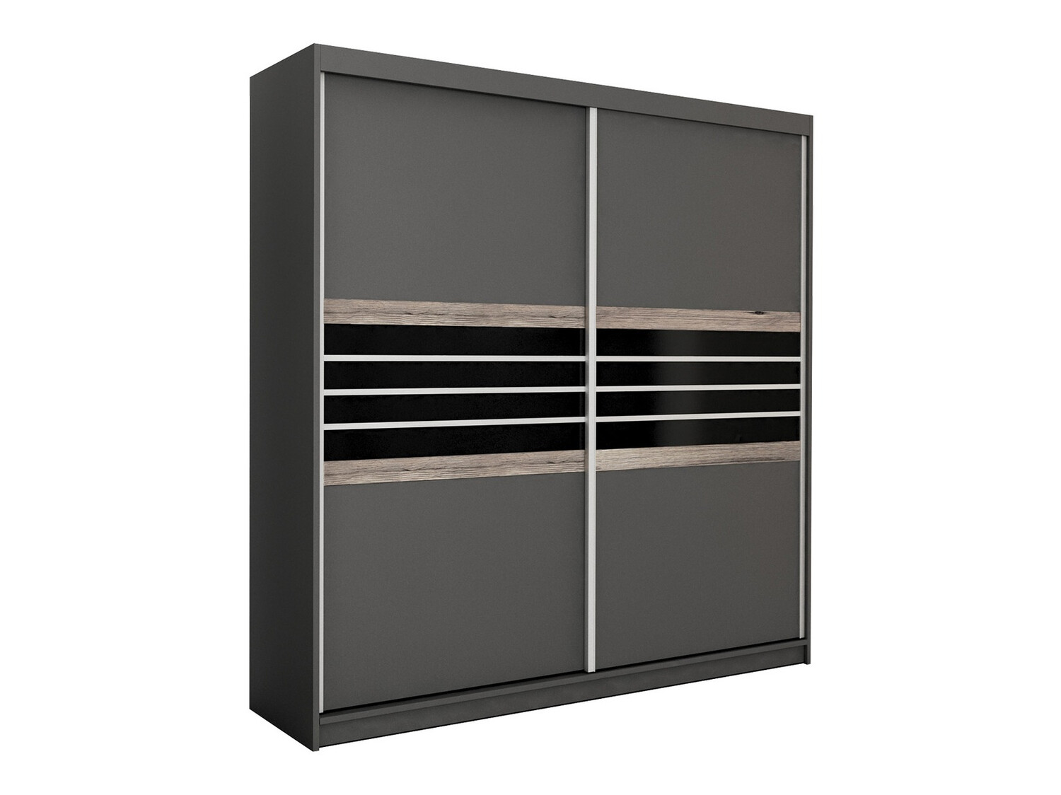 Kledingkast Honolulu 115 (Lava + Zwart)