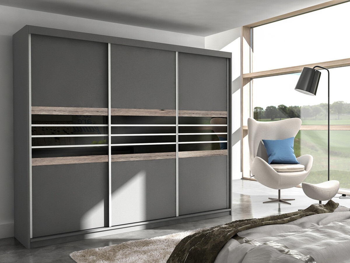 Kledingkast Honolulu 116 (Lava + Zwart)