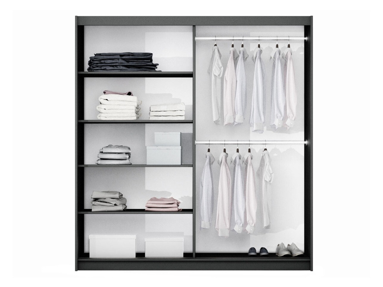 Kledingkast Honolulu 125 (Grafiet)