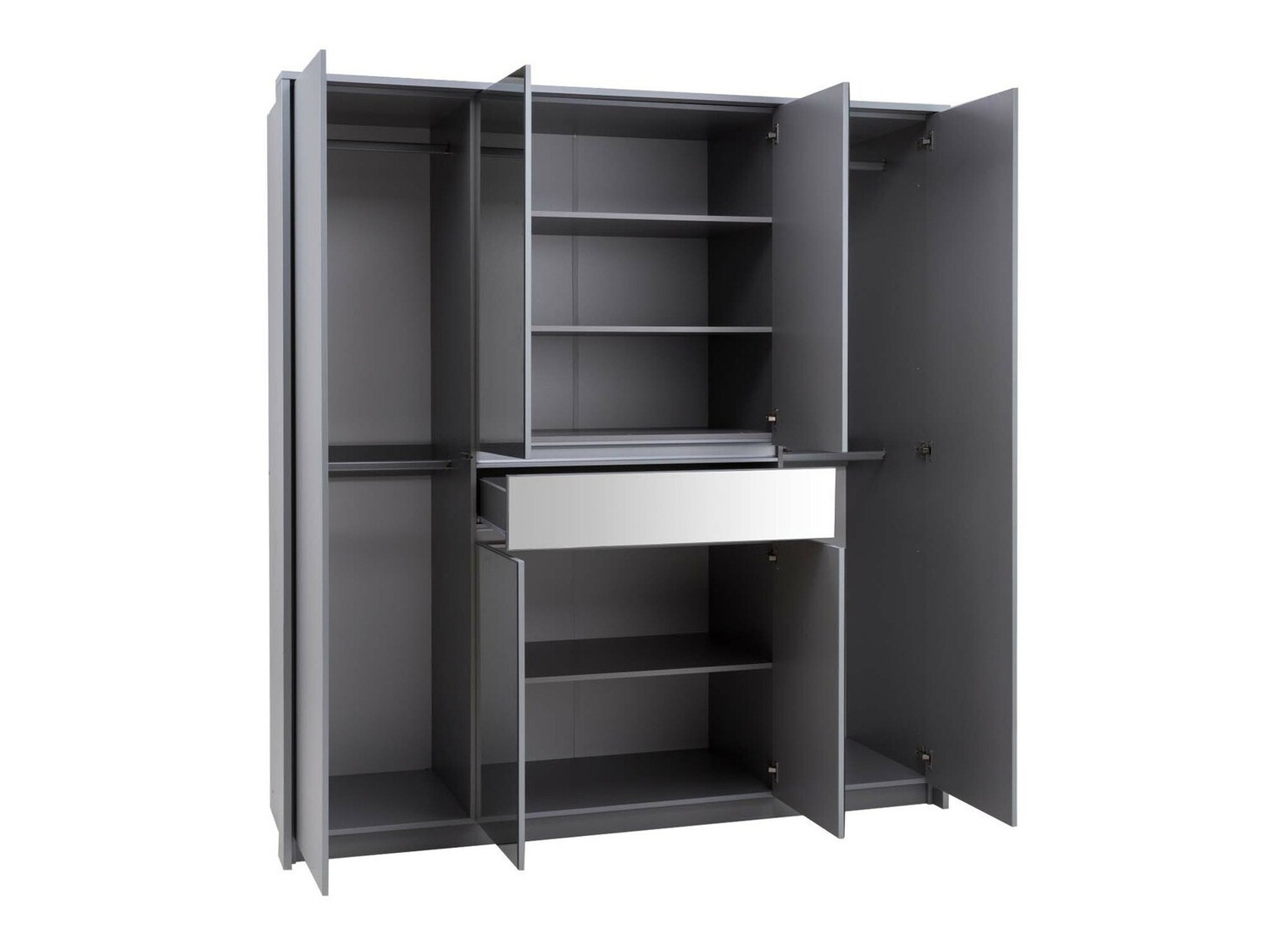 Kledingkast Honolulu 135 (Grafiet)